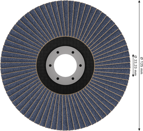 Lamelový kotouč Bosch PRO X571, úhlový, 125 mm, zrnitost 40.